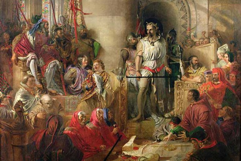 O julgamento de Wallace em Westminster Hall, por Daniel Maclise (1806/1870